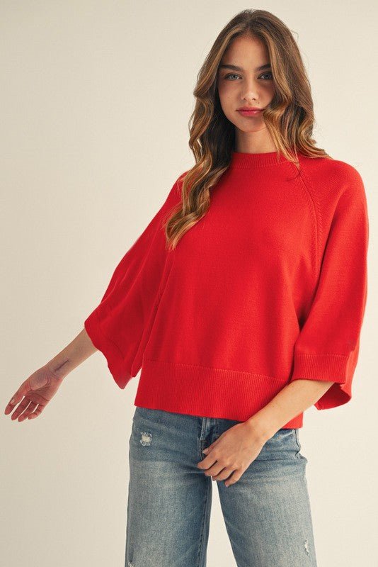 Wide Sleeve Sweater Top - 3 colors! - The Nines