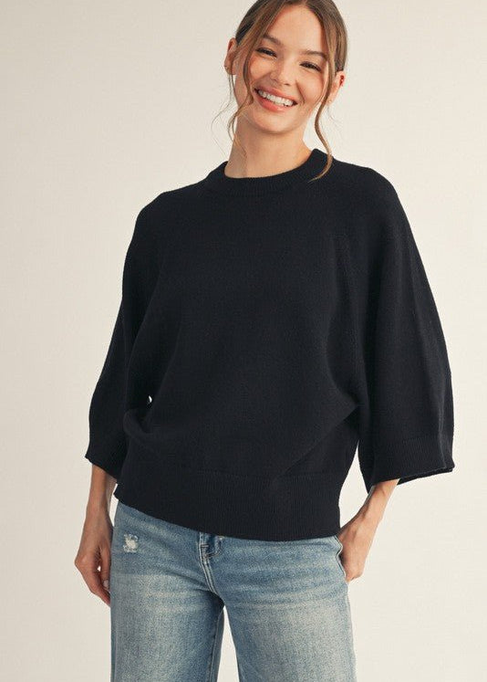 Wide Sleeve Sweater Top - 3 colors! - The Nines