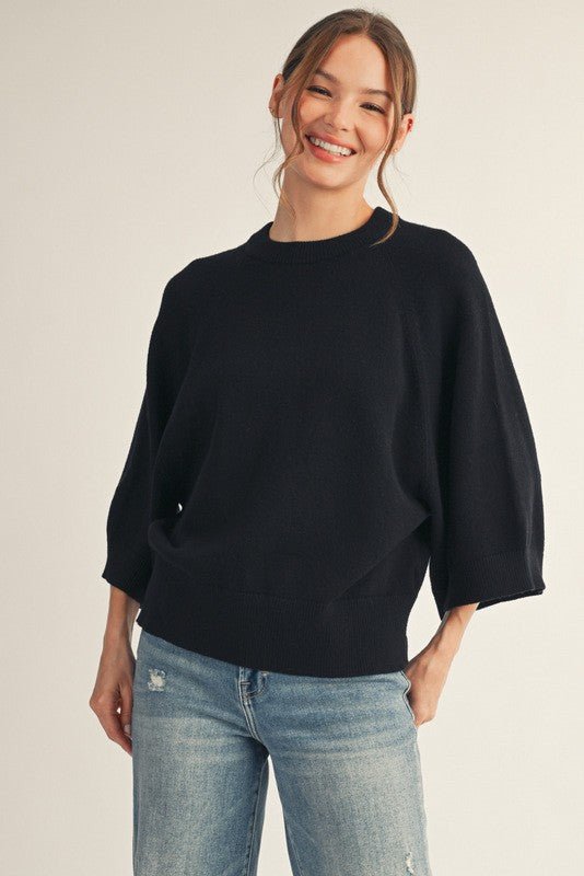 Wide Sleeve Sweater Top - 3 colors! - The Nines