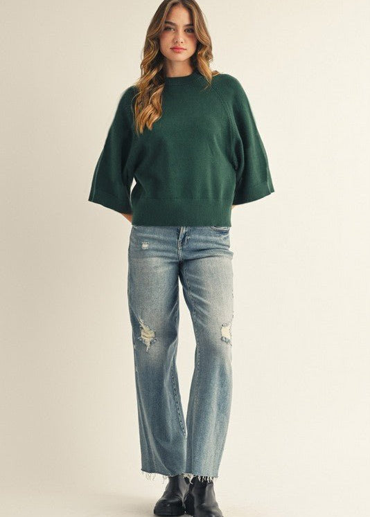 Wide Sleeve Sweater Top - 3 colors! - The Nines