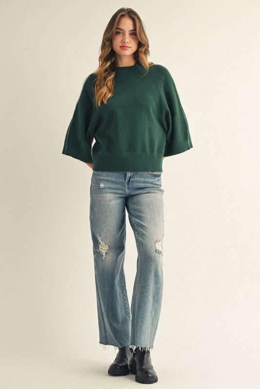 Wide Sleeve Sweater Top - 3 colors! - The Nines