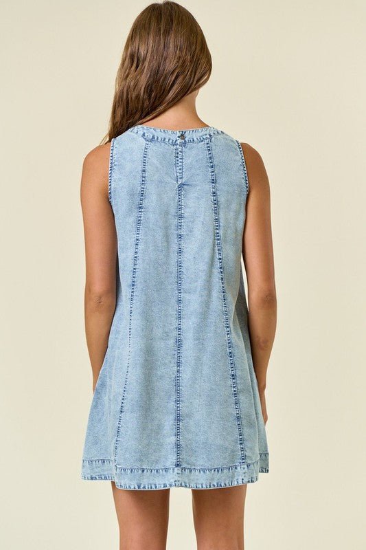 Chambray Pocket Dress - 2 colors! - The Nines