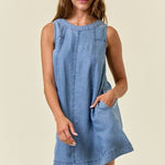 Chambray Pocket Dress - 2 colors! - The Nines