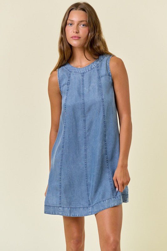 Chambray Pocket Dress - 2 colors! - The Nines
