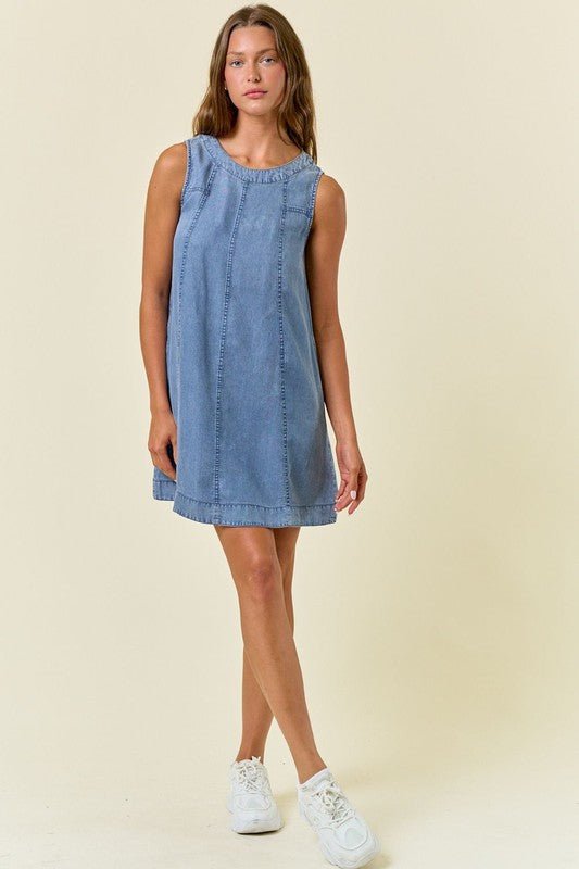 Chambray Pocket Dress - 2 colors! - The Nines