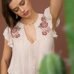 Kaylee Embroidered Tops - The Nines