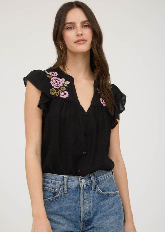 Kaylee Embroidered Tops - The Nines