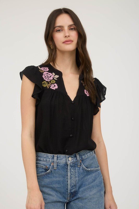 Kaylee Embroidered Tops - The Nines