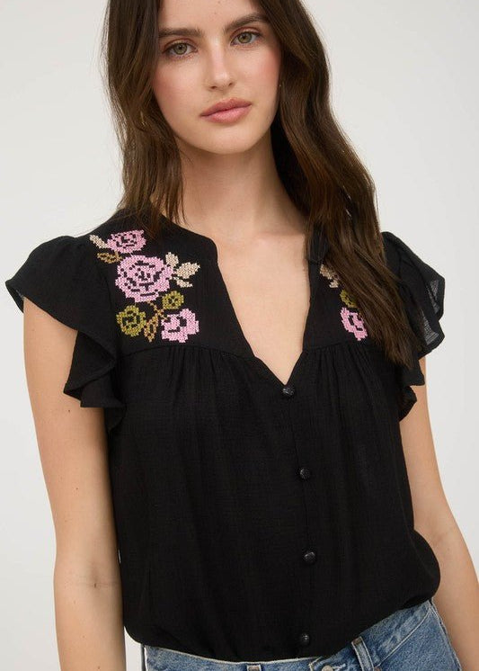 Kaylee Embroidered Tops - The Nines