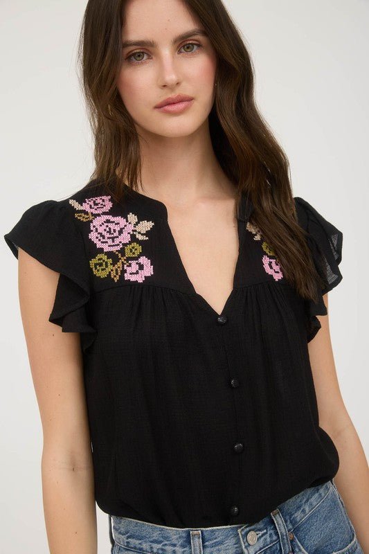 Kaylee Embroidered Tops - The Nines