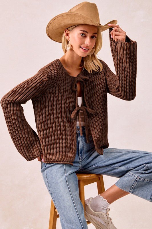 Solid Sweater Bow Tops - 2 Colors! - The Nines
