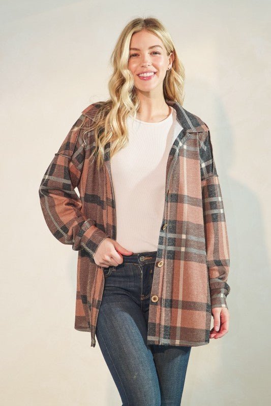 Brown Plaid Lightweight Button Down - The Nines