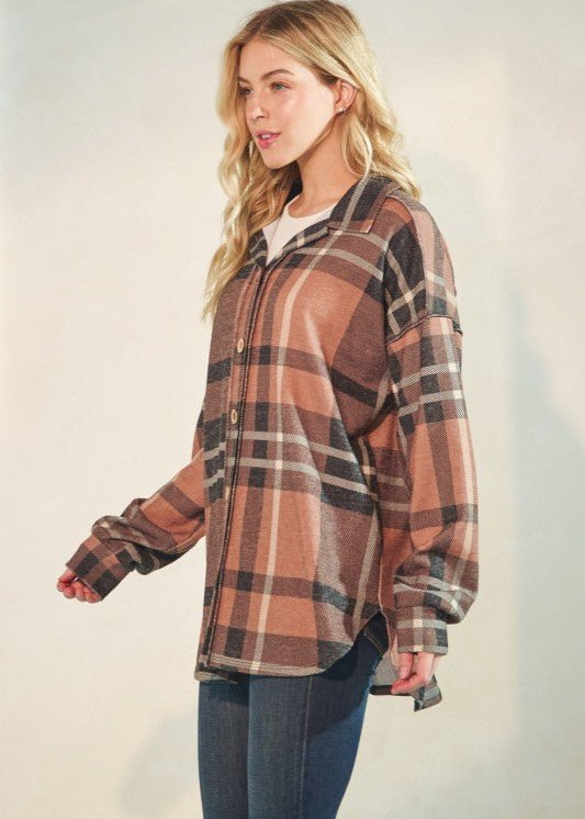 Brown Plaid Lightweight Button Down - The Nines