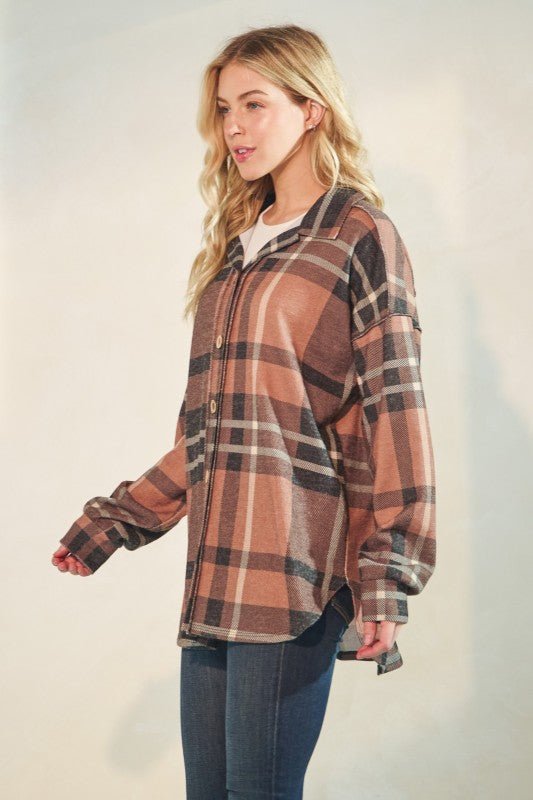 Brown Plaid Lightweight Button Down - The Nines