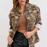 Oversized Washed Camo Jacket - FINAL SALE! - The Nines