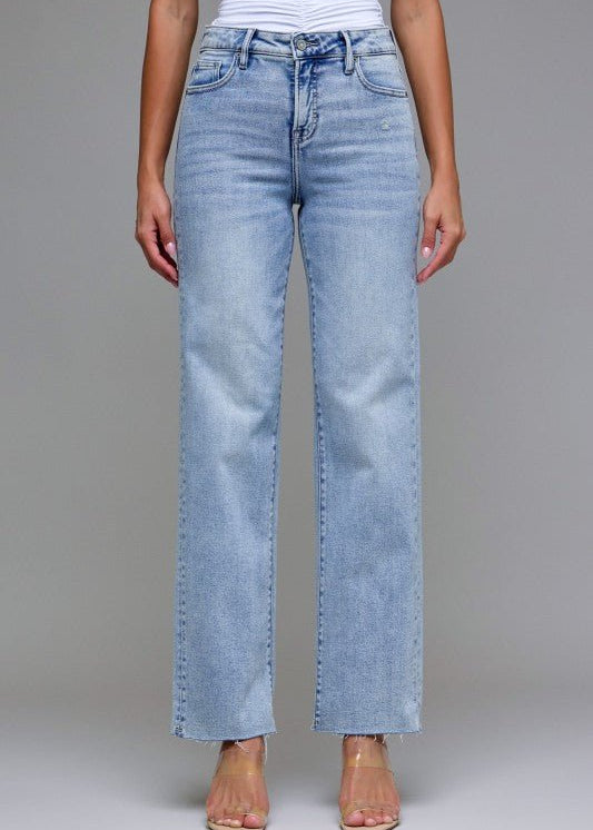 Hidden Light Wash Clean Stretch Classic Straight - The Nines