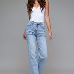 Hidden Light Wash Clean Stretch Classic Straight - The Nines