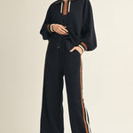 Black Colorblock Trim Detail Pants - The Nines