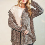 Coco Animal Print Ribbed Lightweight Shacket - The Nines