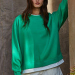 Always on Crew Layered Pullover - 2 Colors! - The Nines