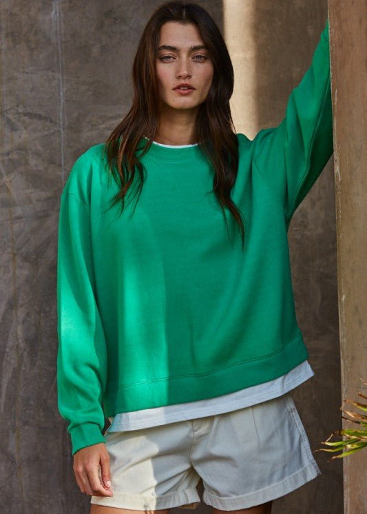 Always on Crew Layered Pullover - 2 Colors! - The Nines