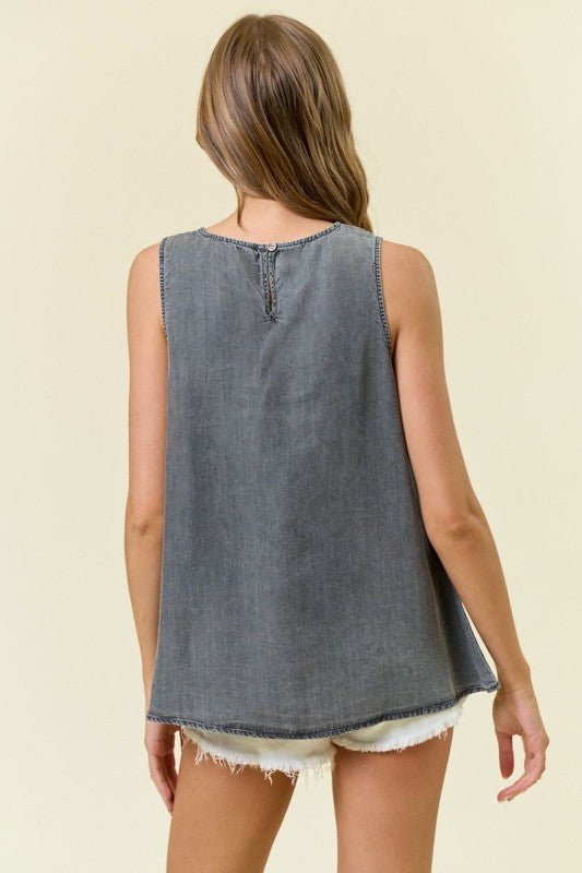 Black Denim Tank Top - The Nines
