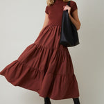 Rust Mock Midi Dress - The Nines