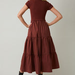 Rust Mock Midi Dress - The Nines
