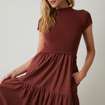 Rust Mock Midi Dress - The Nines