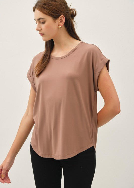 Lux Bamboo Tee - Brown