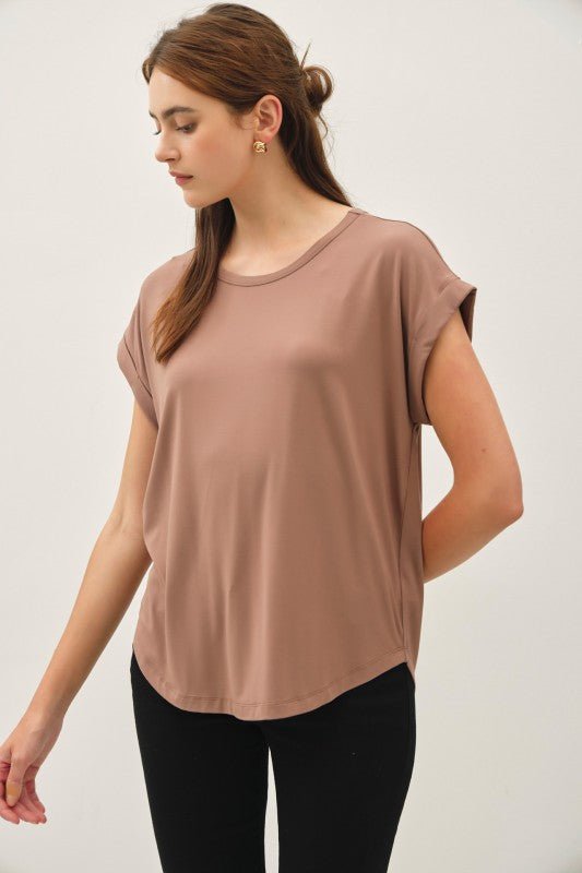 Lux Bamboo Tee - Brown