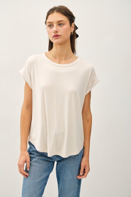 Lux Bamboo Tee - Natural