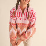Pink Multicolor Zip Top - FINAL SALE! - The Nines