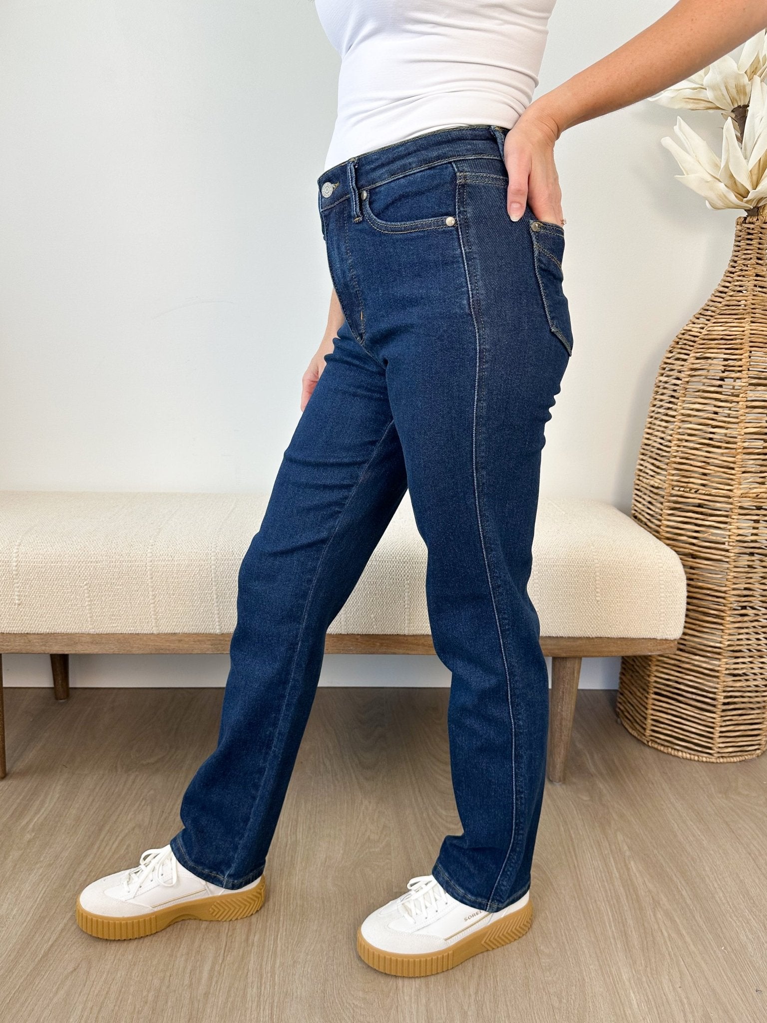 Judy Blue High Waist Dark Wash Straight - FINAL SALE! - The Nines