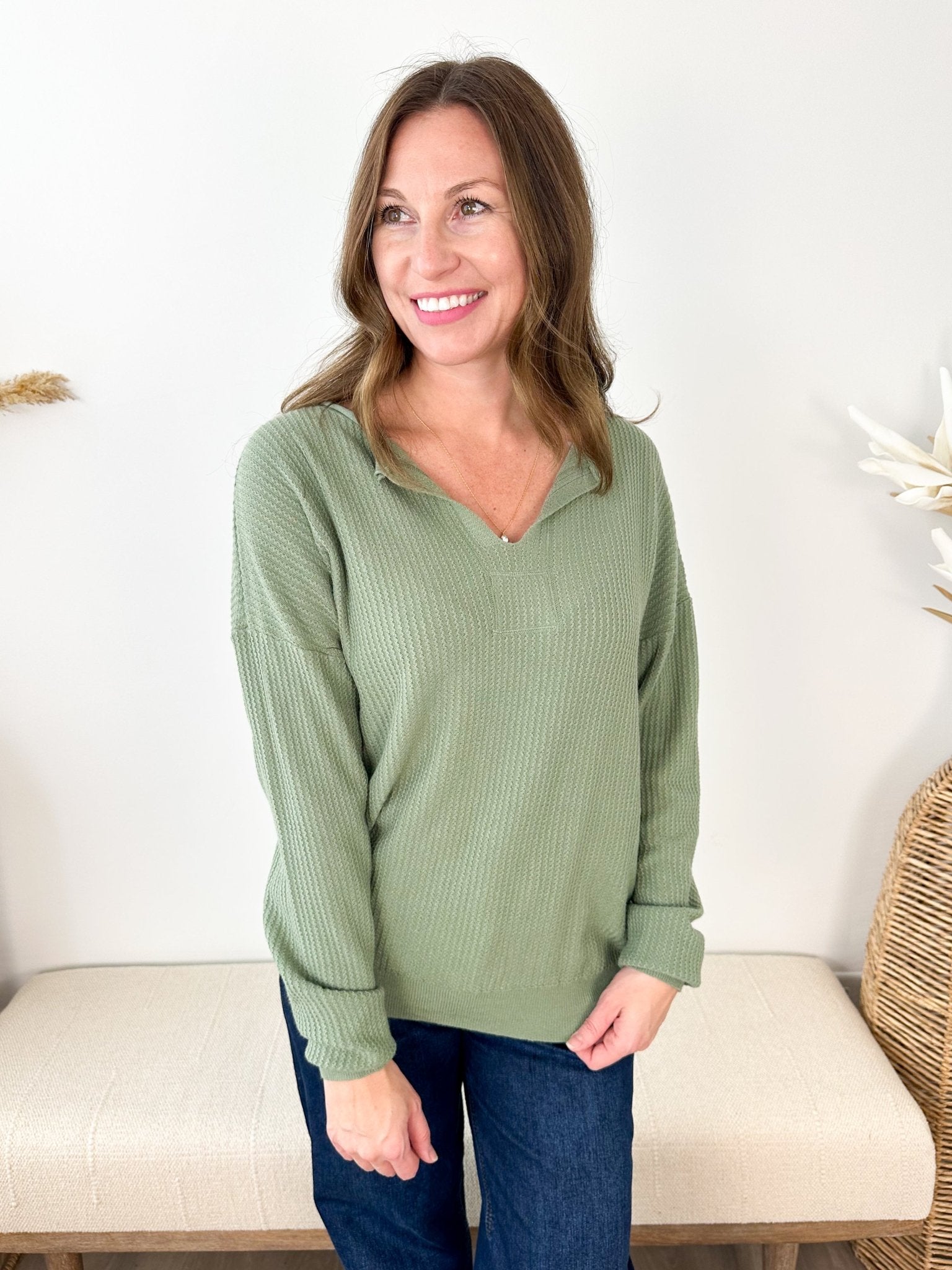 Everyday Waffle Top - 2 colors! - The Nines