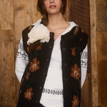 Black Floral Vest - The Nines