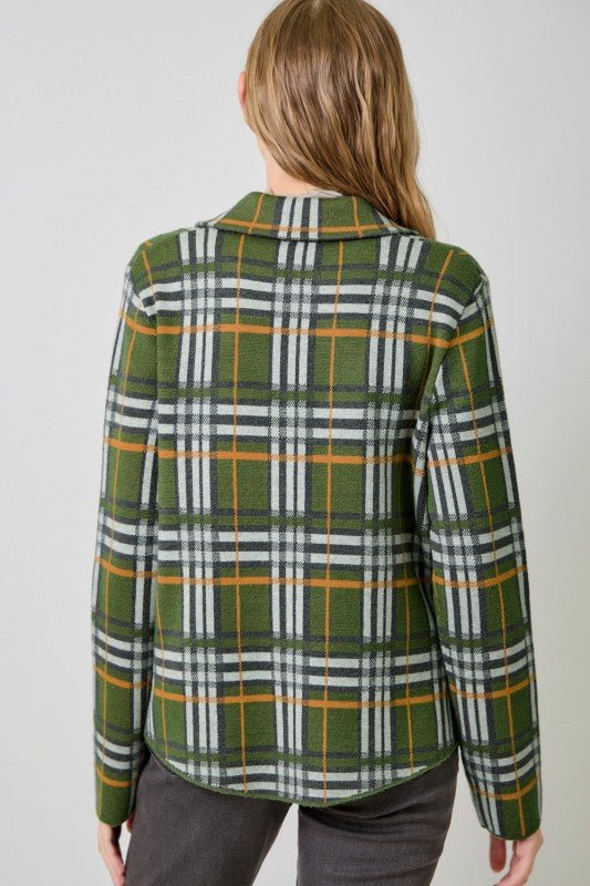 Soft Plaid Sweater Jacket - 2 Colors! - The Nines