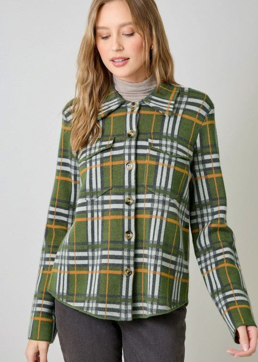 Soft Plaid Sweater Jacket - 2 Colors! - The Nines