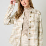 Soft Plaid Sweater Jacket - 2 Colors! - The Nines