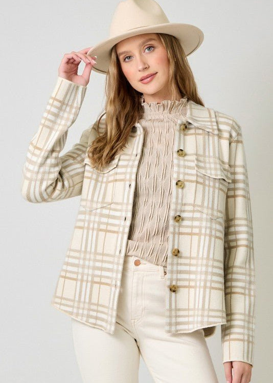 Soft Plaid Sweater Jacket - 2 Colors! - The Nines