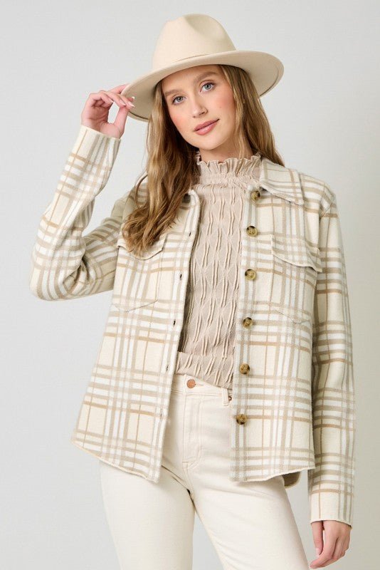 Soft Plaid Sweater Jacket - 2 Colors! - The Nines