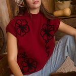 Mock Flower Sweater Top - 3 Colors! - The Nines
