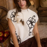 Mock Flower Sweater Top - 3 Colors! - The Nines