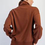 Luxe Scuba Ribbed Mock Neck Pullover - 5 Colors! - The Nines