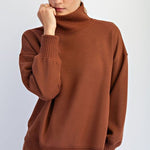 Luxe Scuba Ribbed Mock Neck Pullover - 5 Colors! - The Nines