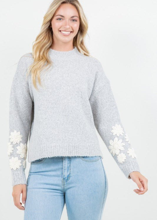 Floral Sleeve Pullover - 2 colors! - The Nines