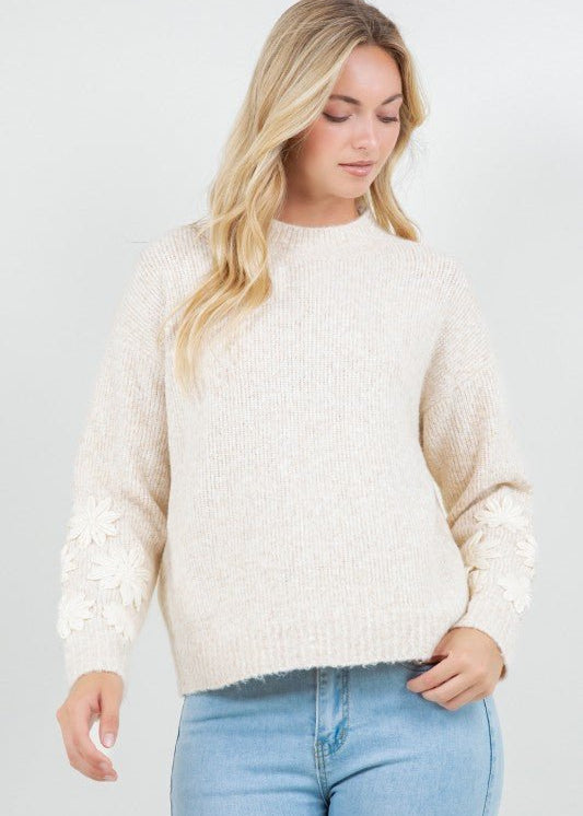 Floral Sleeve Pullover - 2 colors! - The Nines