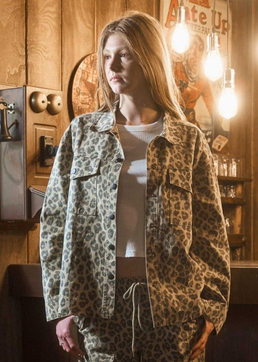 Brown Leopard Shacket - The Nines