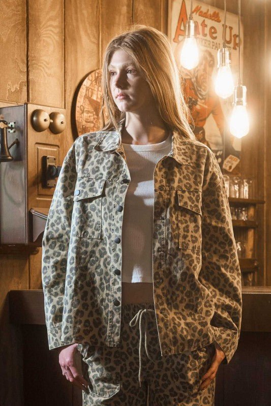 Brown Leopard Shacket - The Nines