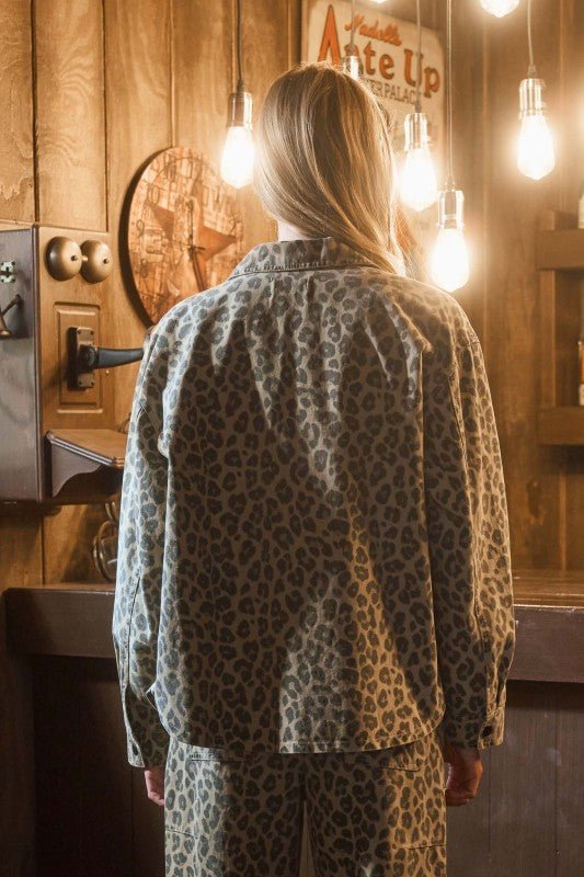 Brown Leopard Shacket - The Nines